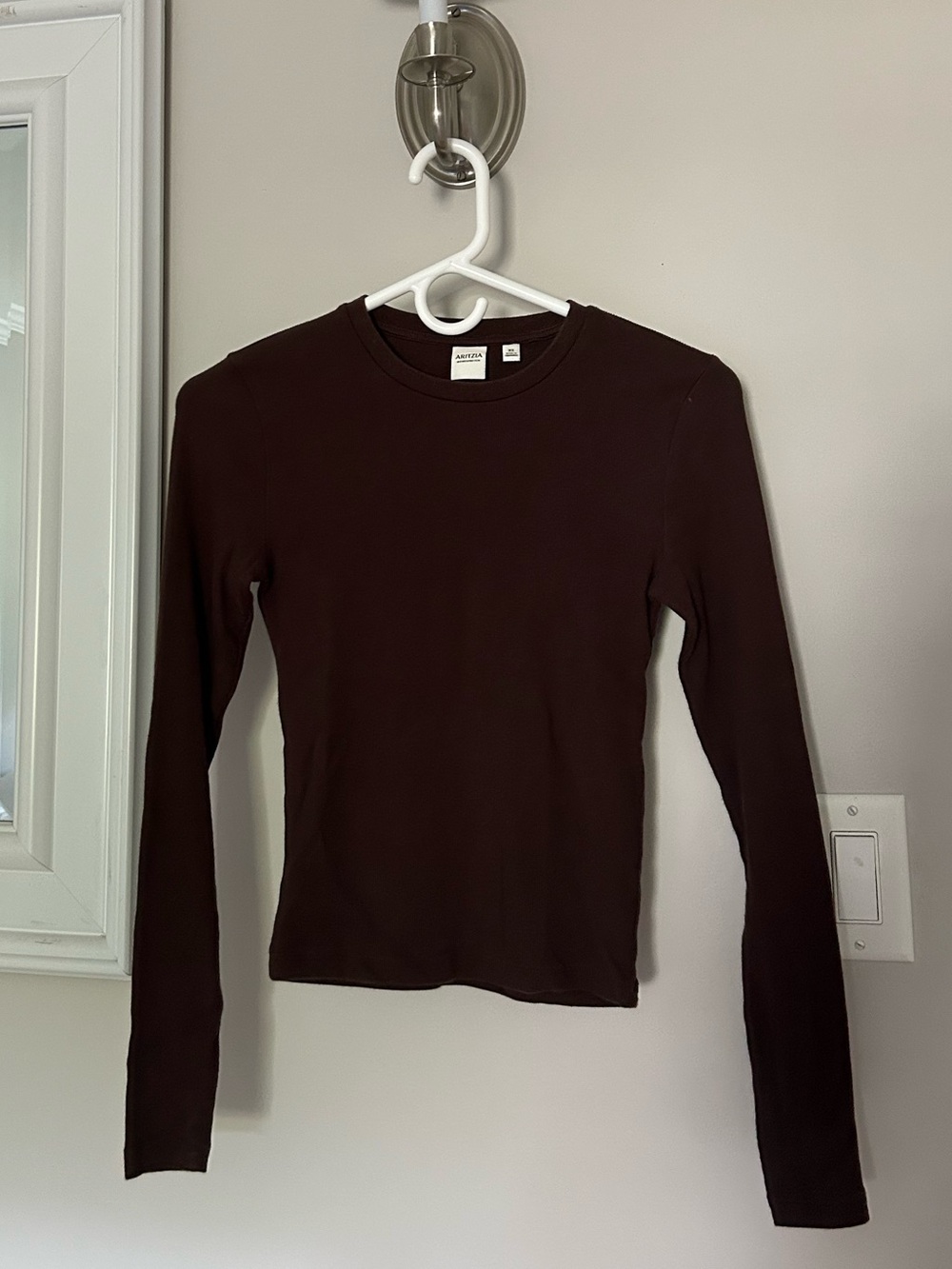 Rich Mocha Brown Aritzia Homestrech Long Sleeve